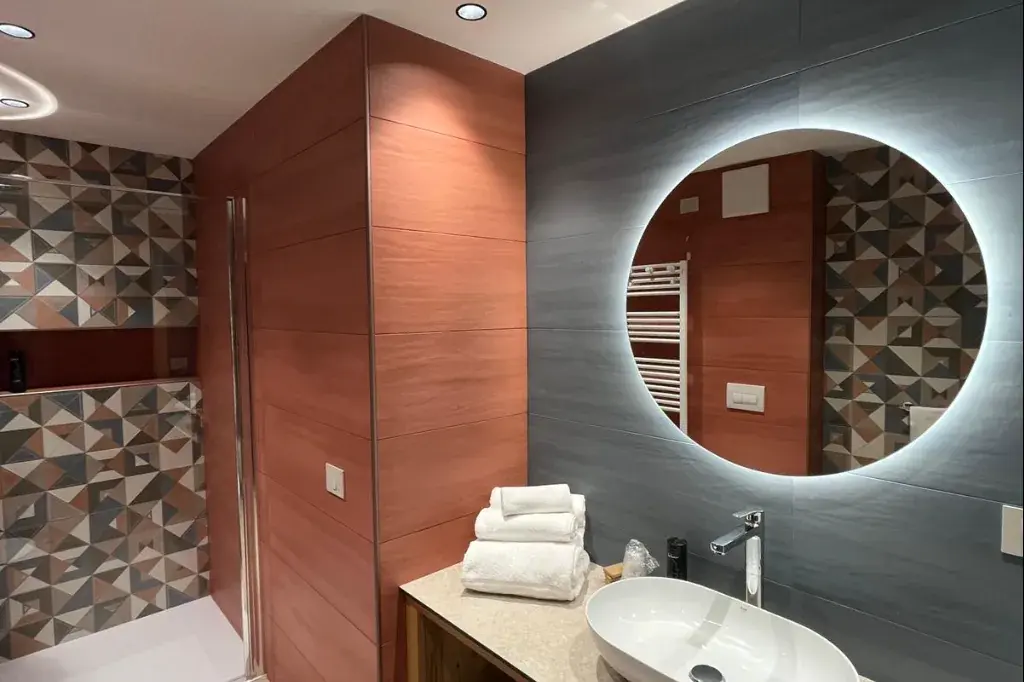 Bagno privato della camera Family con Terrazzo